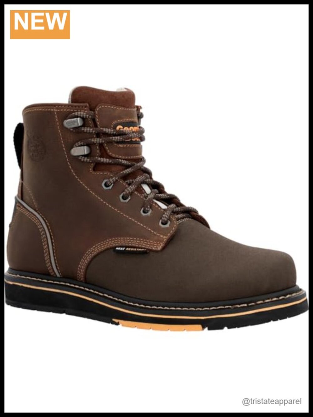 Composite Toe Work Boots Women's Wedge Heel Leather Lace Up Safety Boot